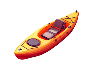 Vibrant Cartoon Kayak Design for Adventure Game Background
