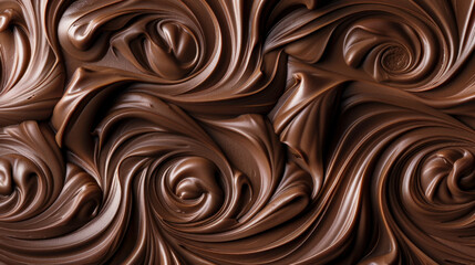 Naklejka premium chocolate background with flowing lines, abstract mousse lines