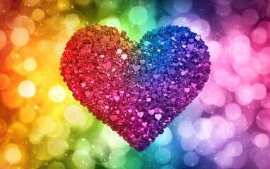 Obraz premium Saint Valentines Day rainbow background