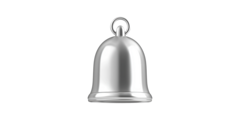Silver Bell Icon Isolated on Transparent Background