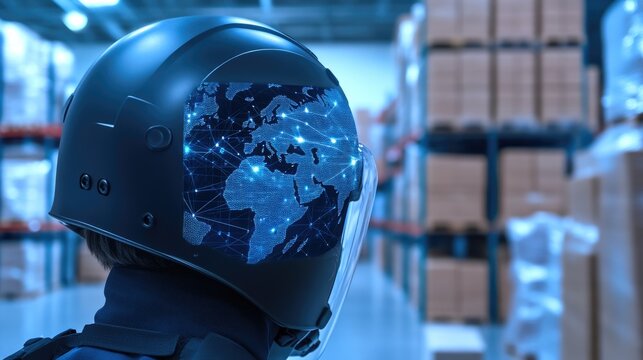 Industrial Worker Overseeing Supply Chain Operations