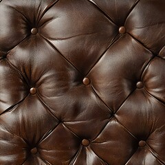 Naklejka premium Brown Leather Texture: Vintage Upholstery Background