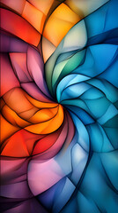 Fototapeta premium Bright and vibrant colors intertwine in a mesmerizing swirl, captivating the viewer\'s imagination