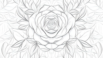 hand drawn sketch of rose