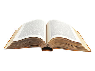 Fototapeta premium Open Book on Transparent Background with Bright Cover Design