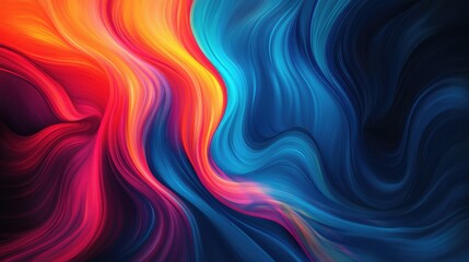 Abstract Swirling Lines in Vibrant Hues