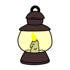 lantern with a candle