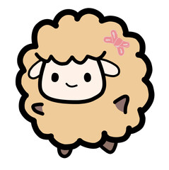 illustration of a cute sheep