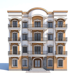 Obraz premium Classic style apartment building facade.