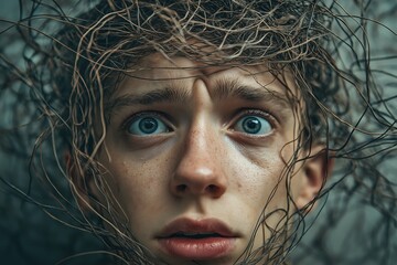 Exploring overconnected yet disconnected emotions in a surreal portrait of brain rot