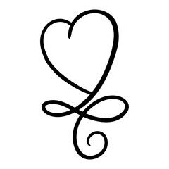 Sleek heart silhouette in vector format, ideal for DIY projects and graphic design