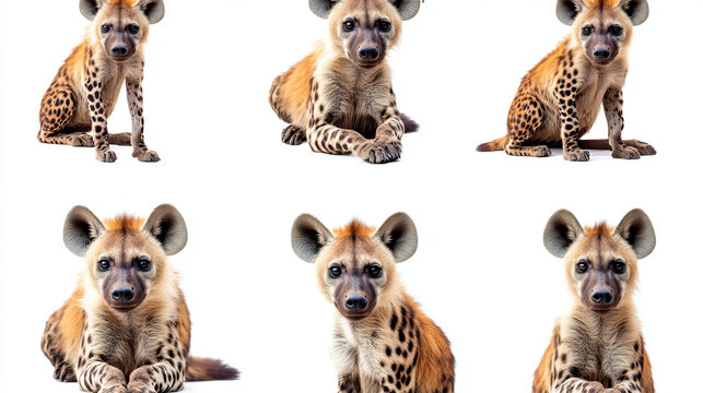Title: Captivating Images of Brown Hyenas and Their Cubs in the Wild