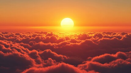 Majestic sunrise illuminating clouds at Haleakala summit creating a breathtaking heavenly landscape at 10000 feet elevation