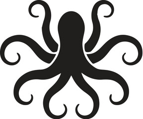 abstract octopus illustration design, Octopus Silhouette Stock Illustration, element