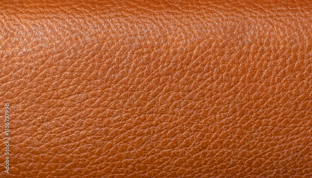 Aufkleber macro view of caramel-colored leather with subtle grain texture and soft sheen for upholstery and lu