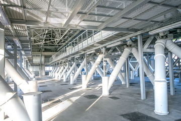 Indoor space of factory in day light