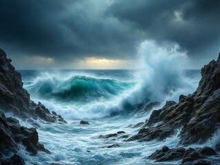 Obraz premium storm over the sea