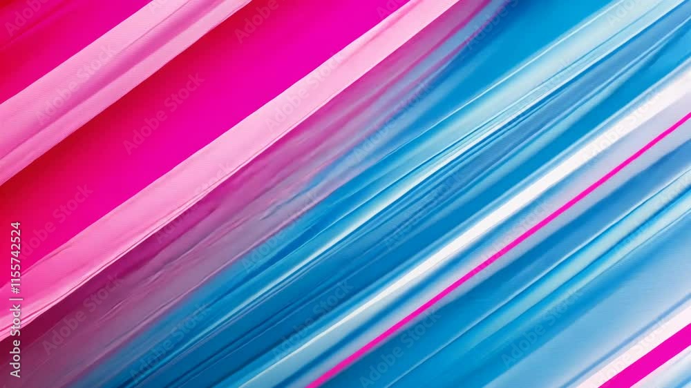 Poster colorful abstract background with diagonal pink and blue waves, vibrant and dynamic design concept