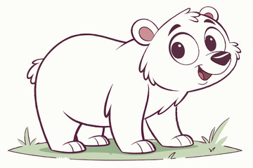 A Cute color cute bear Cartoon Color white background