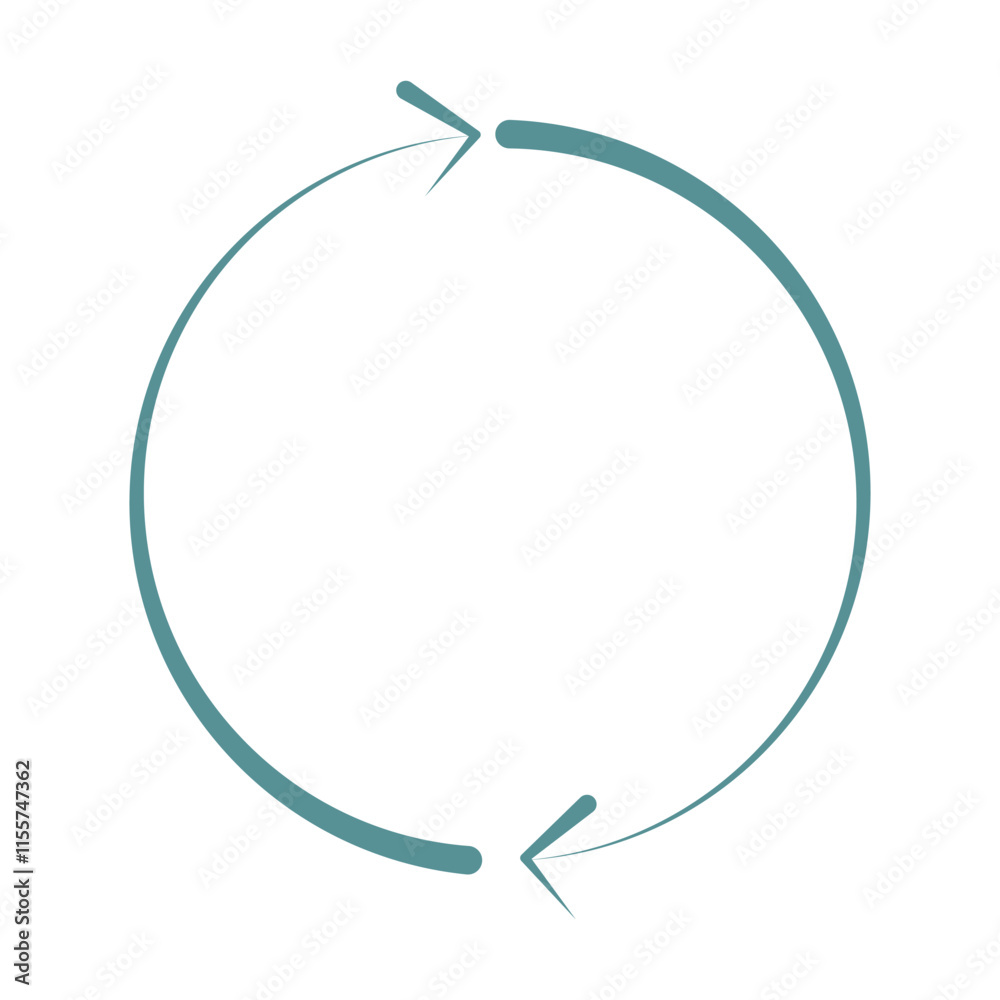 Poster arrow circle icon. round arrow sign. line arrow cycle elements. thin circle arrow.