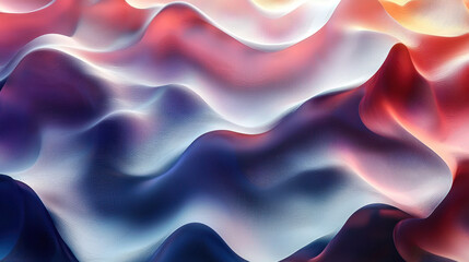 Obraz premium Abstract Liquid Waves: A mesmerizing abstract image showcasing fluid, undulating forms in a vibrant palette of blues, reds, and purples.