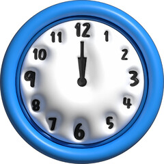 Illustration of blue wall clock