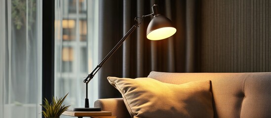 Contemporary adjustable metal desk lamp providing stylish illumination for modern home office and living spaces