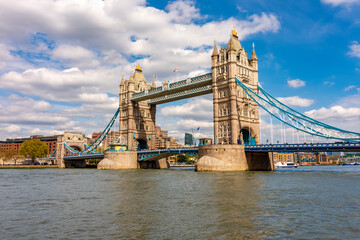 Famous Tower bridge over Thames river, London, UK