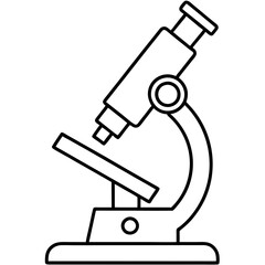 Microscope Outline Art Vector