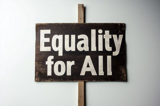 Equality for all sign promoting social justice and human rights