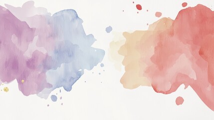 Obraz premium A bold and dynamic watercolor artwork featuring vivid streaks of deep crimson, electric blue, and golden yellow, accented by splashes of white ink and subtle golden flecks, creating a vibrant 