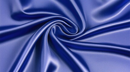 Fototapeta premium Swirling blue satin fabric texture.