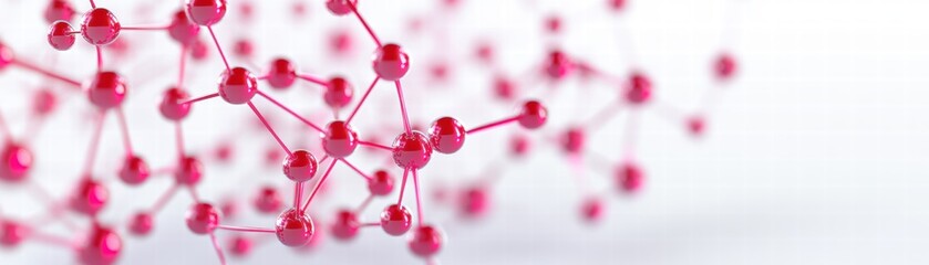 Abstract Pink Molecular Structure Science Technology and Medical Background Image