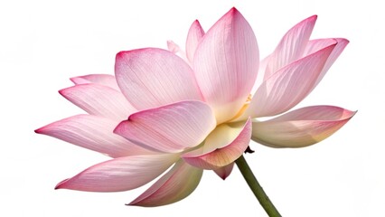 pink lotus isolated on white