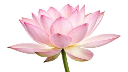 pink lotus isolated on white
