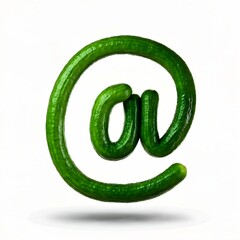 At sign made of green cucumber