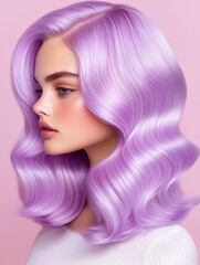 Soft Lavender Waves with Luminous Texture
