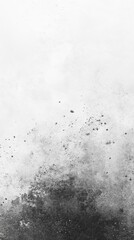 Abstract grayscale texture with dark particles rising from bottom.