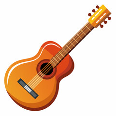 Obraz premium acoustic guitar isolated on white