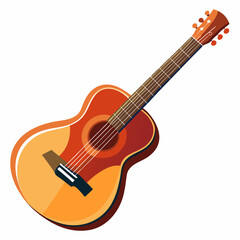 Fototapeta premium acoustic guitar isolated on white