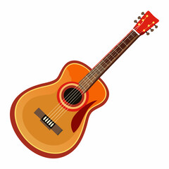 Obraz premium acoustic guitar isolated on white
