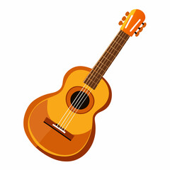 Naklejka premium acoustic guitar isolated on white