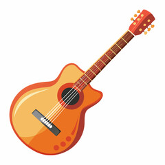 Obraz premium acoustic guitar isolated on white