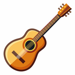 Fototapeta premium acoustic guitar isolated on white