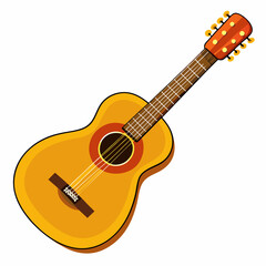 Fototapeta premium acoustic guitar isolated on white