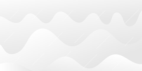 bstract minimalistic white paper wave curve lines banner background design.