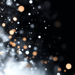 Obraz premium Abstract light particles on a black background, creating a dreamy and ethereal atmosphere.