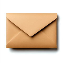 Brown envelope on a white background, symbolizing communication and correspondence.