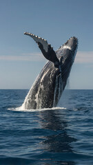 Giant Whale in Open Waters