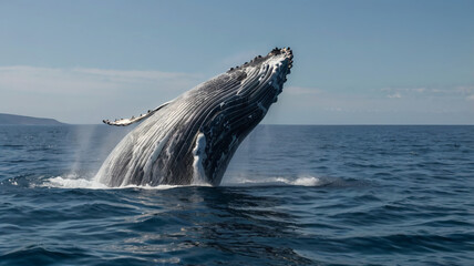 Giant Whale in Open Waters